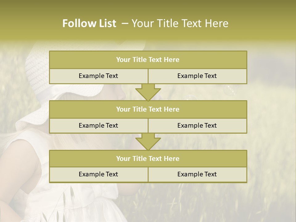 Cute Baby In White Dress PowerPoint Template