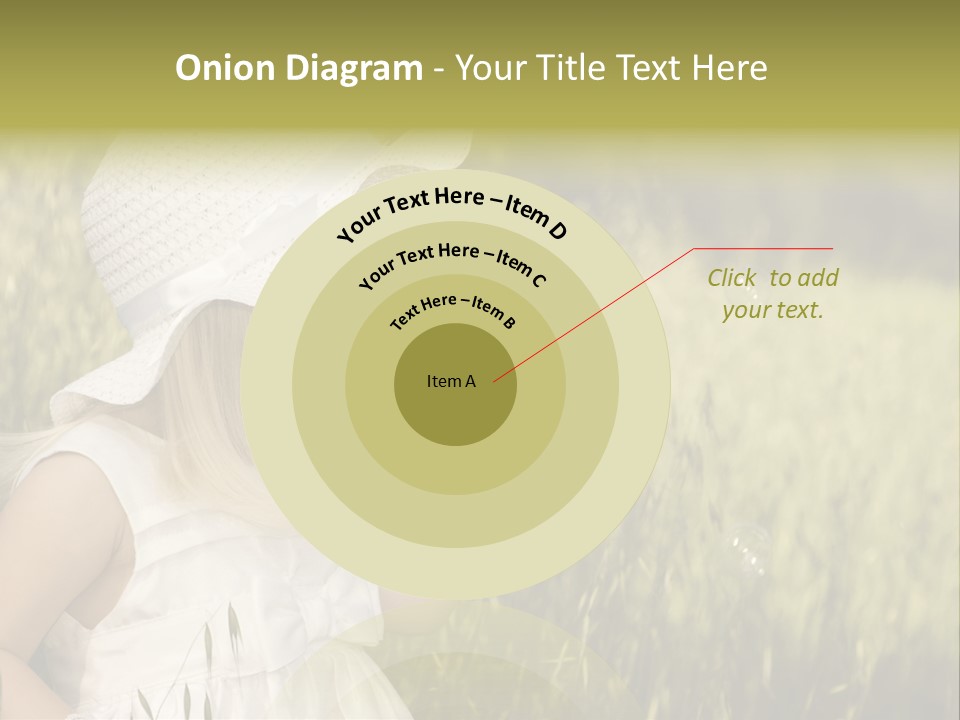 Cute Baby In White Dress PowerPoint Template