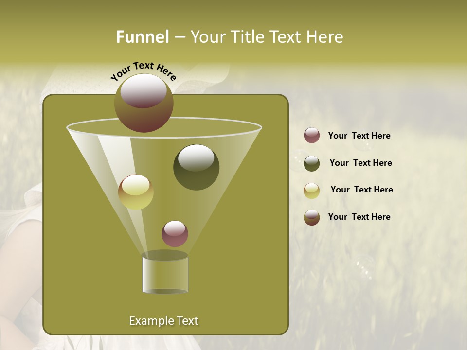 Cute Baby In White Dress PowerPoint Template