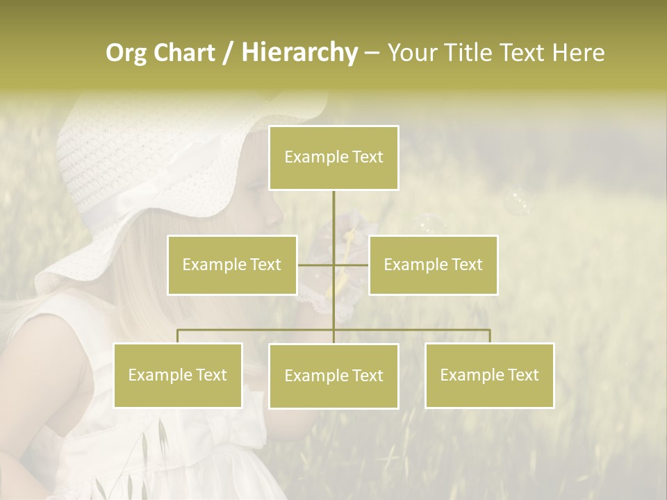 Cute Baby In White Dress PowerPoint Template