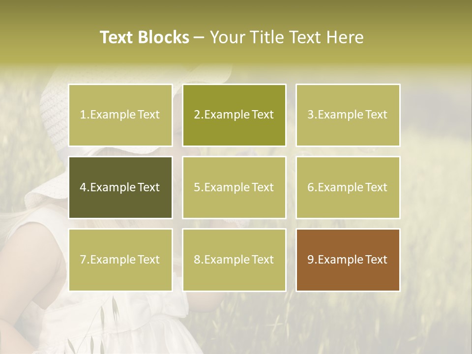 Cute Baby In White Dress PowerPoint Template