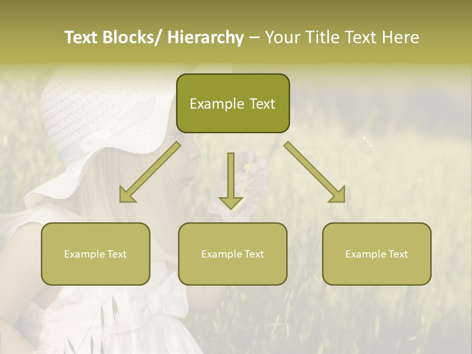 Cute Baby In White Dress PowerPoint Template