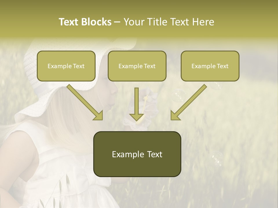 Cute Baby In White Dress PowerPoint Template