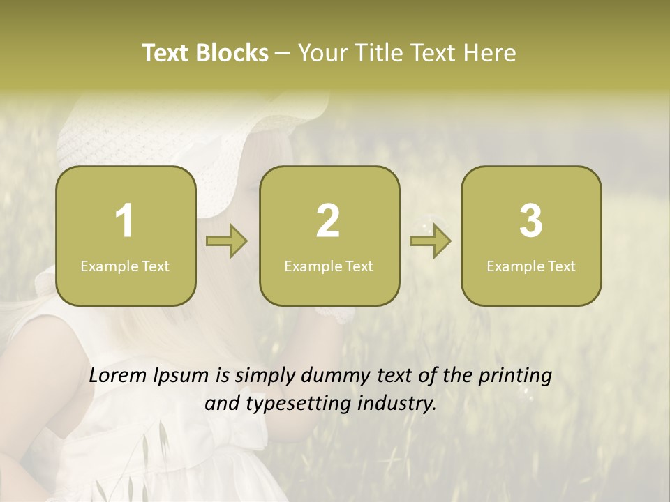 Cute Baby In White Dress PowerPoint Template