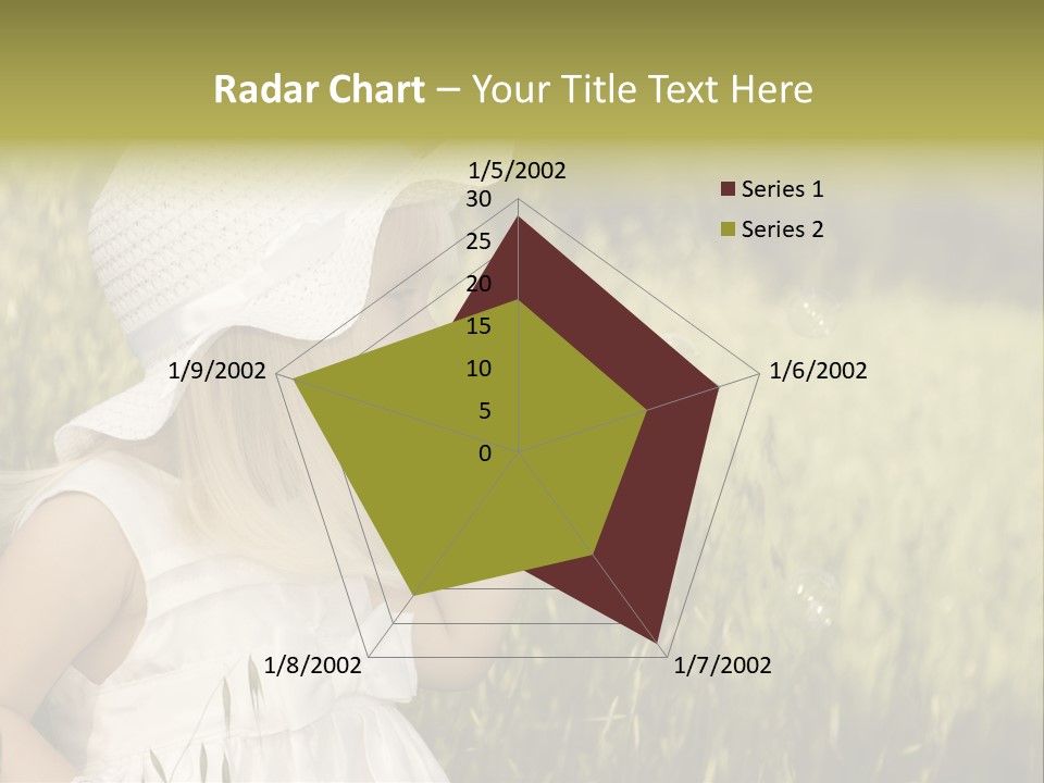 Cute Baby In White Dress PowerPoint Template