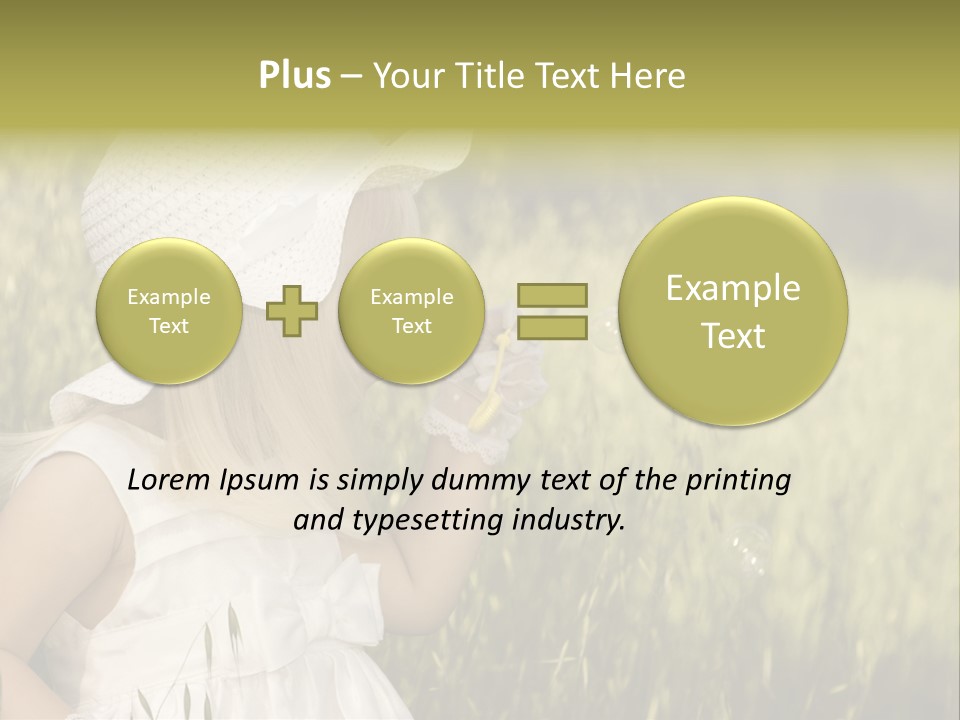 Cute Baby In White Dress PowerPoint Template