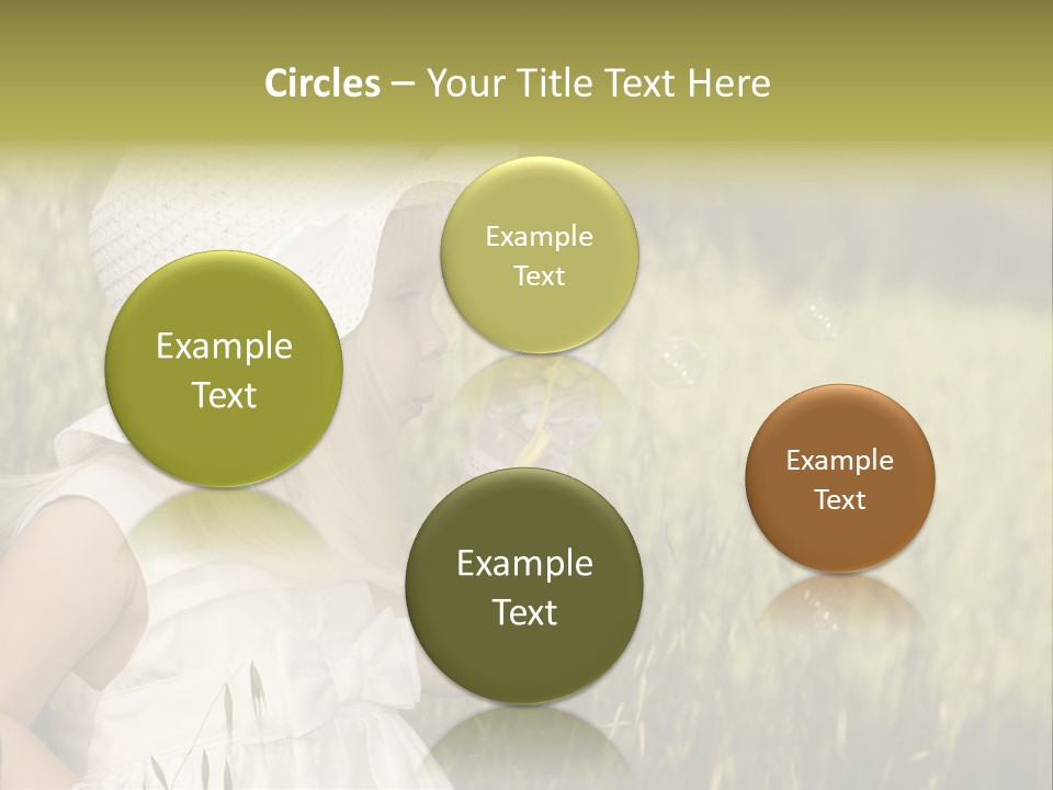 Cute Baby In White Dress PowerPoint Template