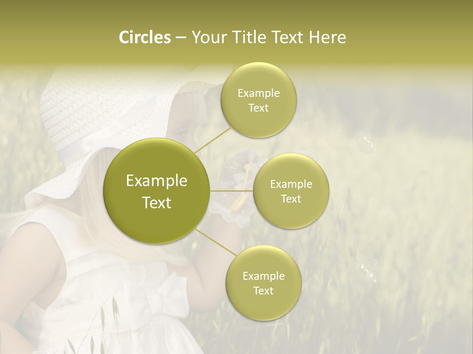 Cute Baby In White Dress PowerPoint Template