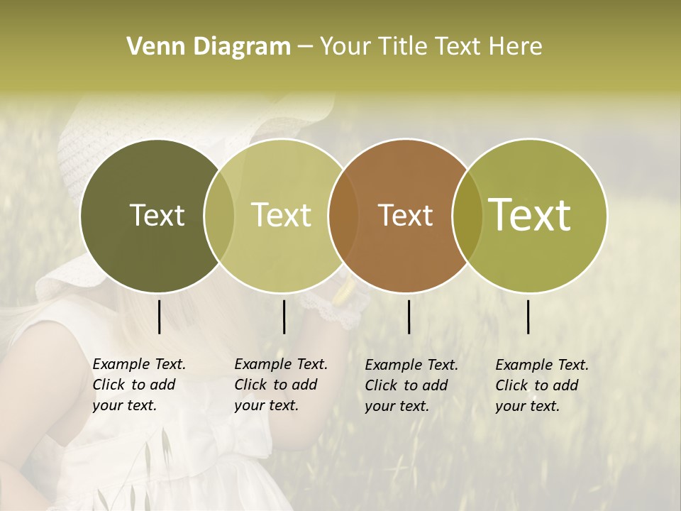 Cute Baby In White Dress PowerPoint Template