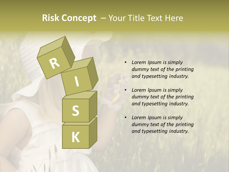 Cute Baby In White Dress PowerPoint Template