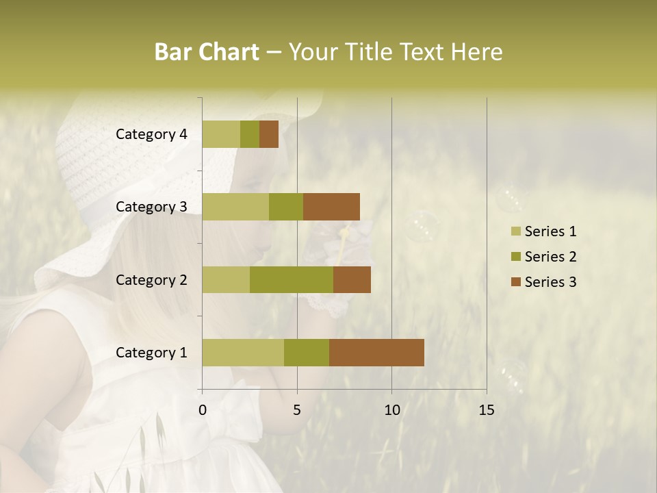 Cute Baby In White Dress PowerPoint Template