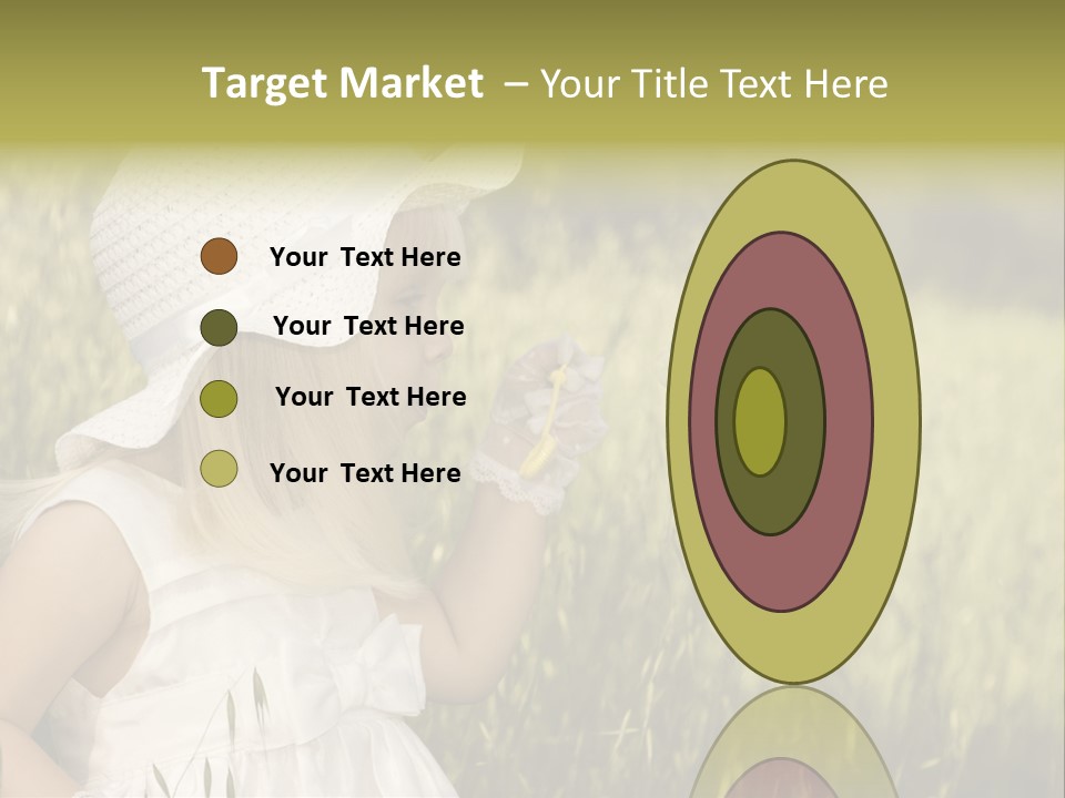 Cute Baby In White Dress PowerPoint Template