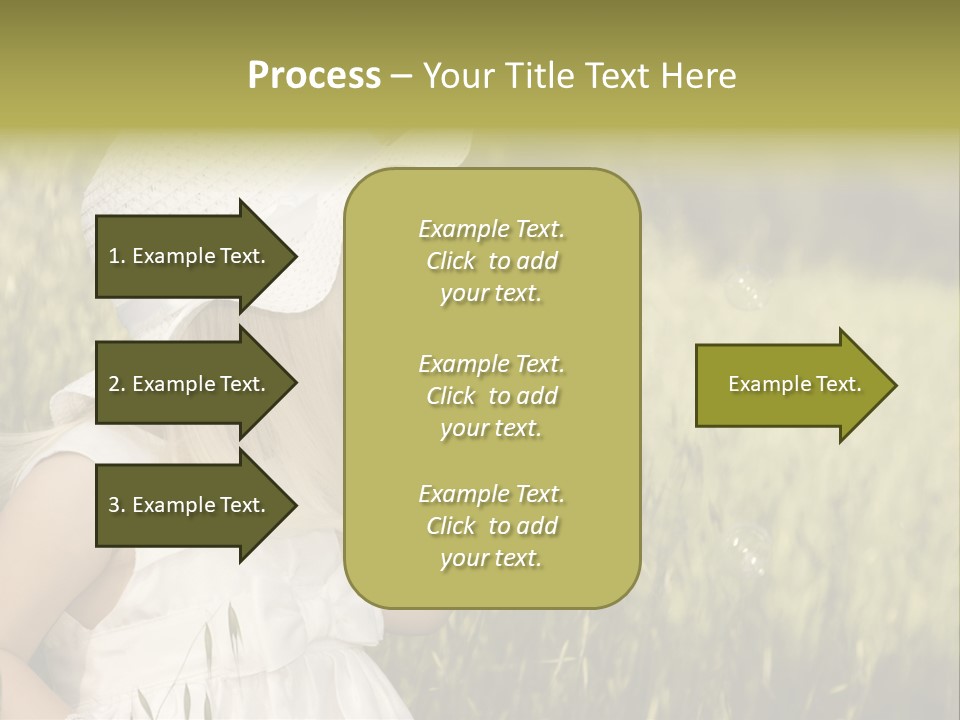 Cute Baby In White Dress PowerPoint Template