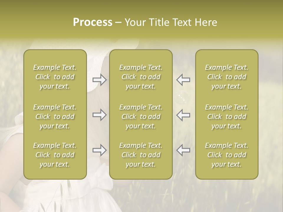 Cute Baby In White Dress PowerPoint Template