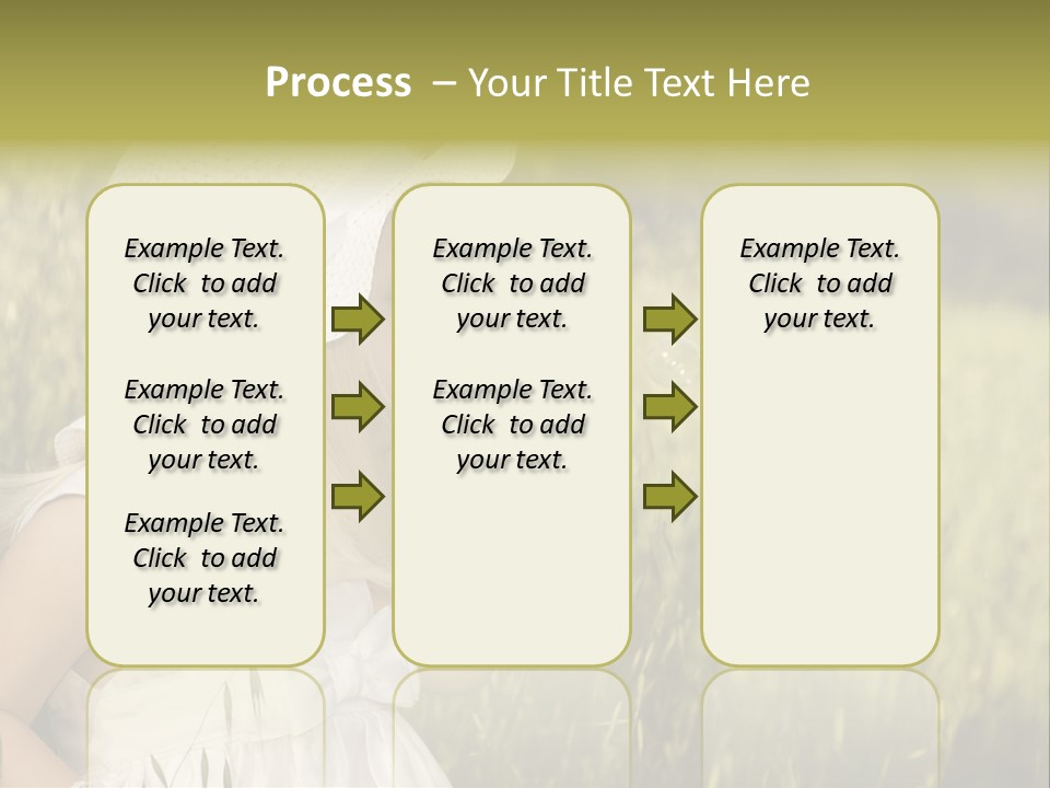 Cute Baby In White Dress PowerPoint Template