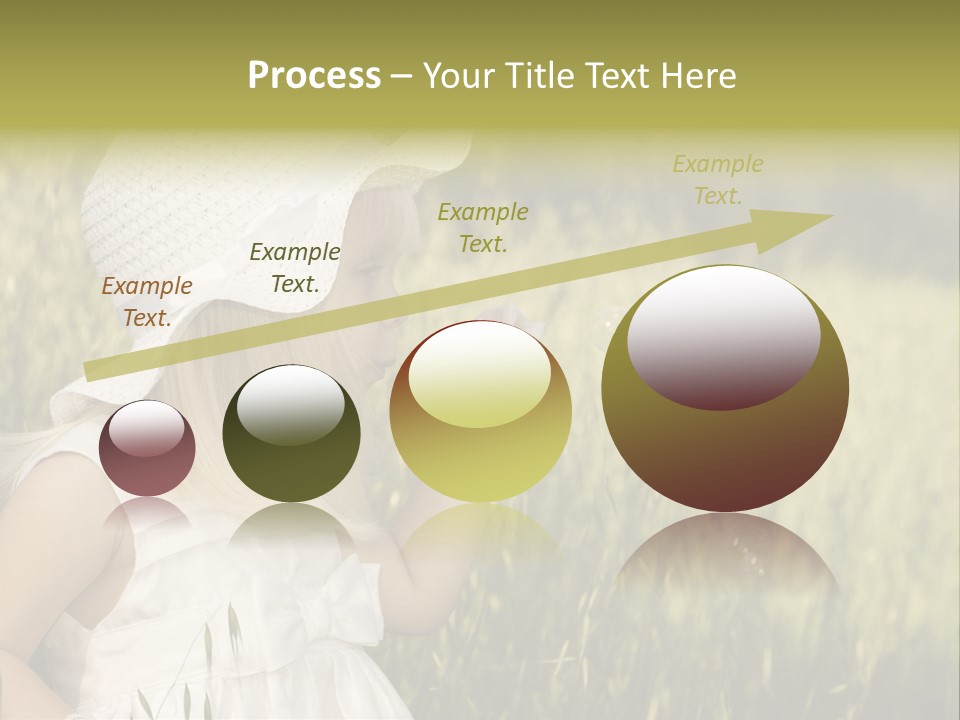 Cute Baby In White Dress PowerPoint Template