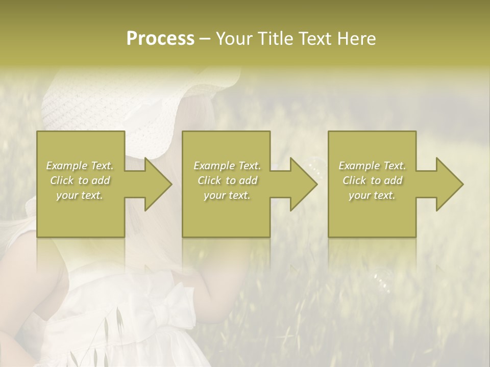 Cute Baby In White Dress PowerPoint Template