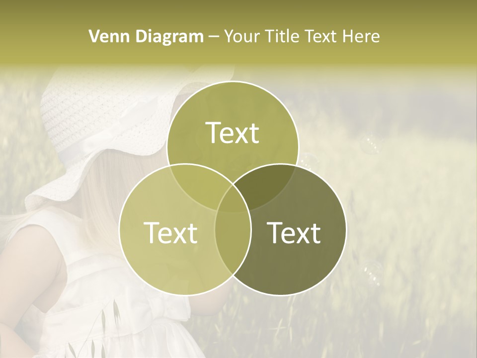 Cute Baby In White Dress PowerPoint Template