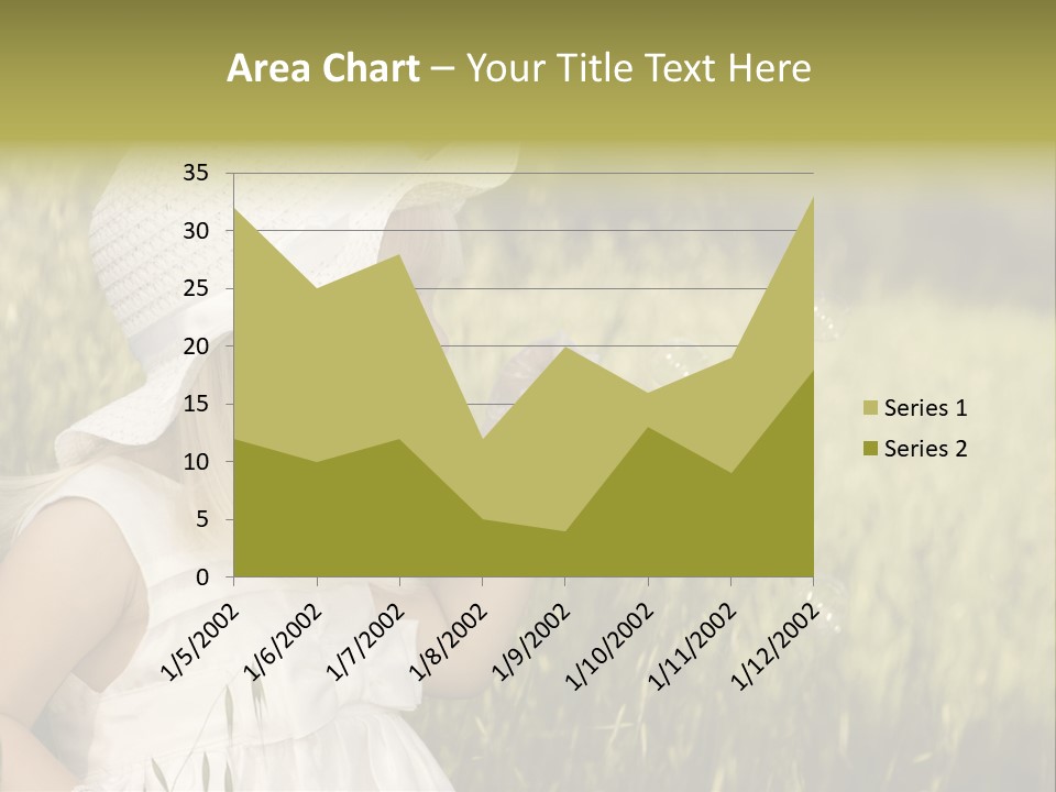 Cute Baby In White Dress PowerPoint Template