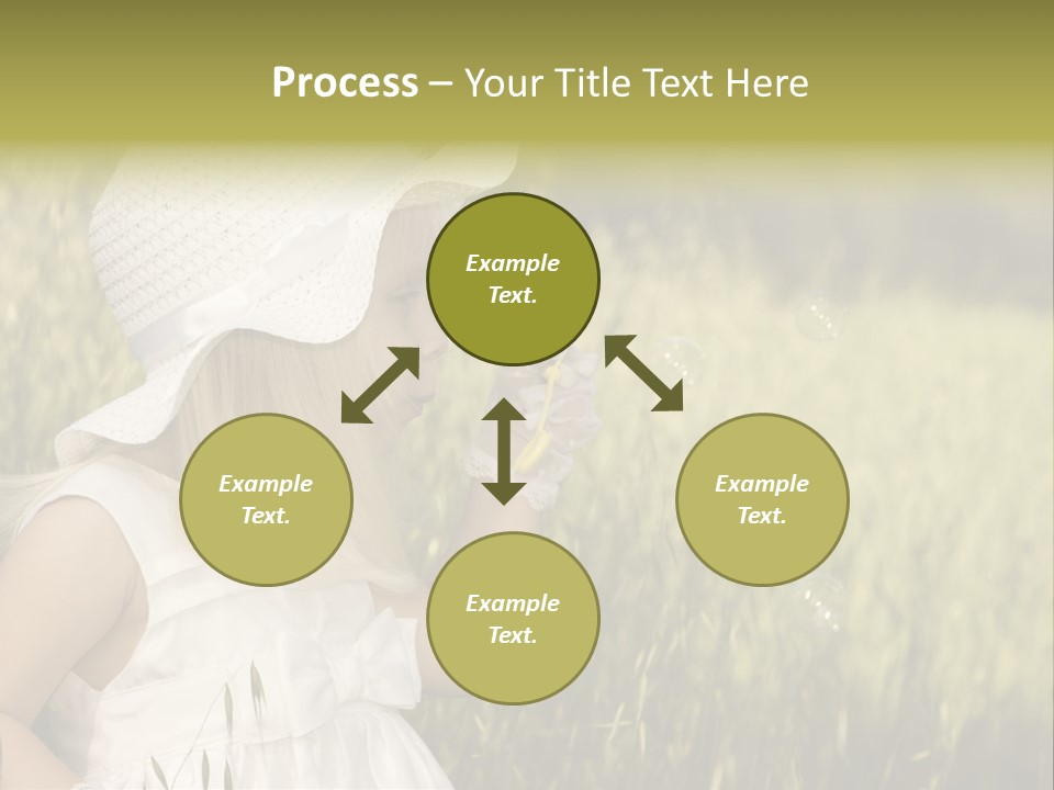 Cute Baby In White Dress PowerPoint Template