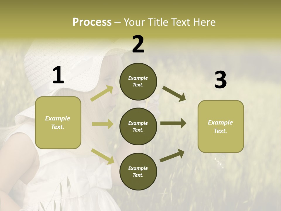 Cute Baby In White Dress PowerPoint Template