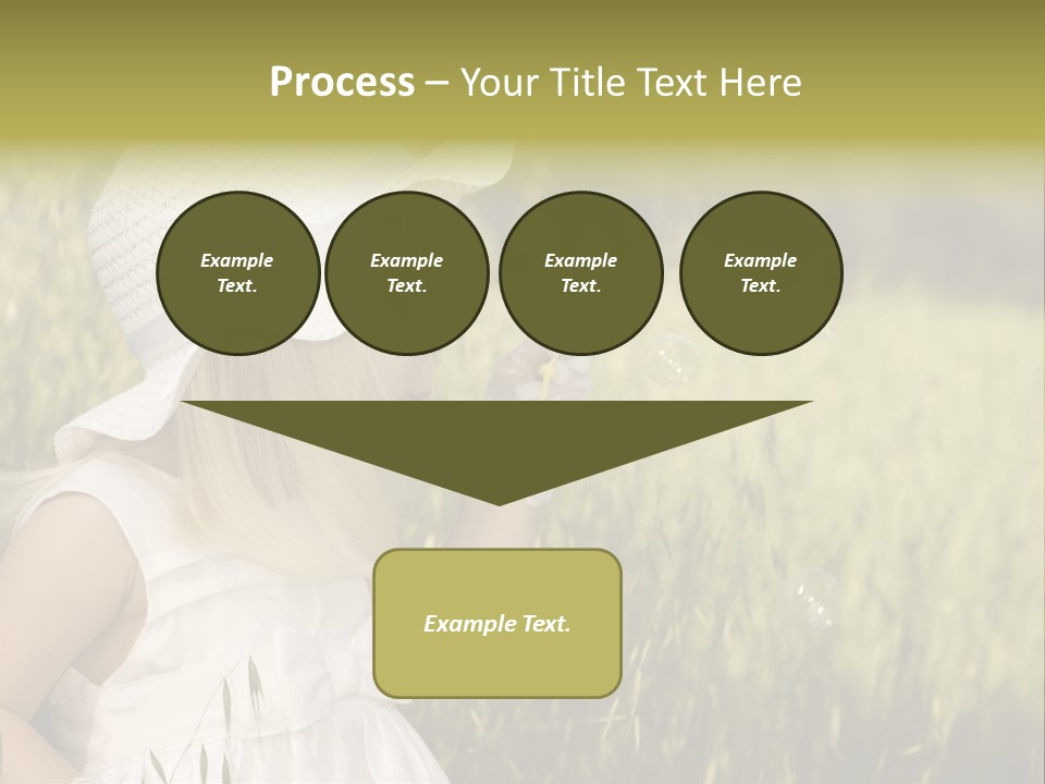 Cute Baby In White Dress PowerPoint Template