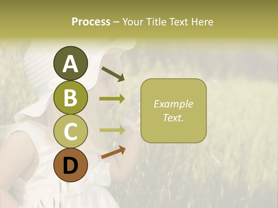 Cute Baby In White Dress PowerPoint Template