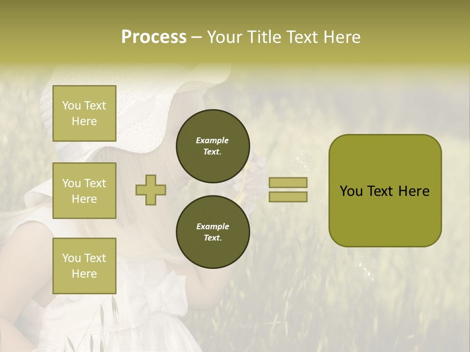 Cute Baby In White Dress PowerPoint Template