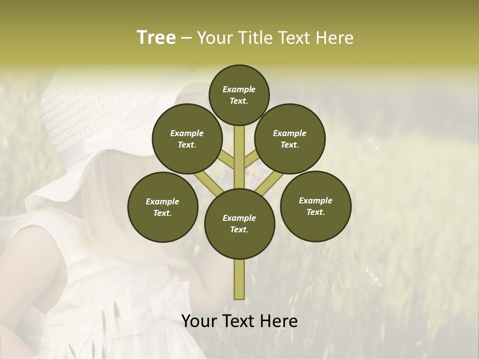 Cute Baby In White Dress PowerPoint Template