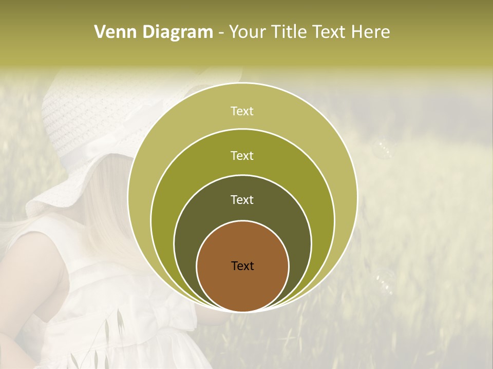 Cute Baby In White Dress PowerPoint Template