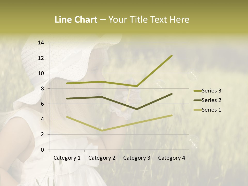 Cute Baby In White Dress PowerPoint Template