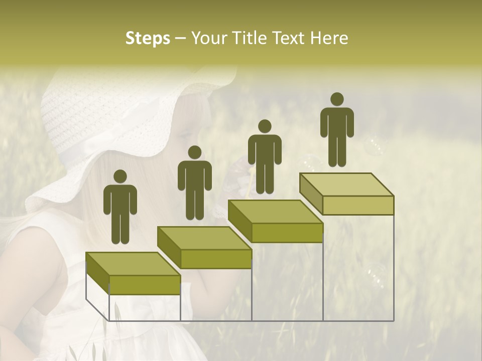 Cute Baby In White Dress PowerPoint Template