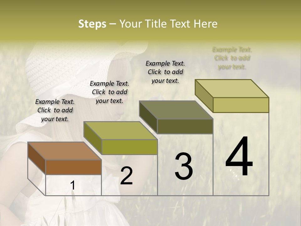 Cute Baby In White Dress PowerPoint Template