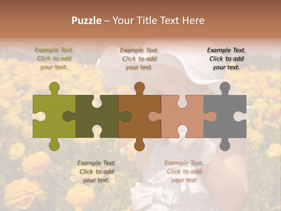 Little Child Blowing Bubbles PowerPoint Template