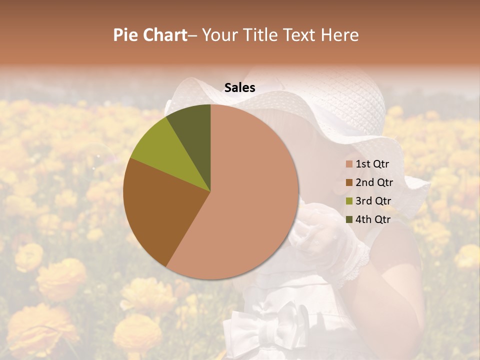 Little Child Blowing Bubbles PowerPoint Template