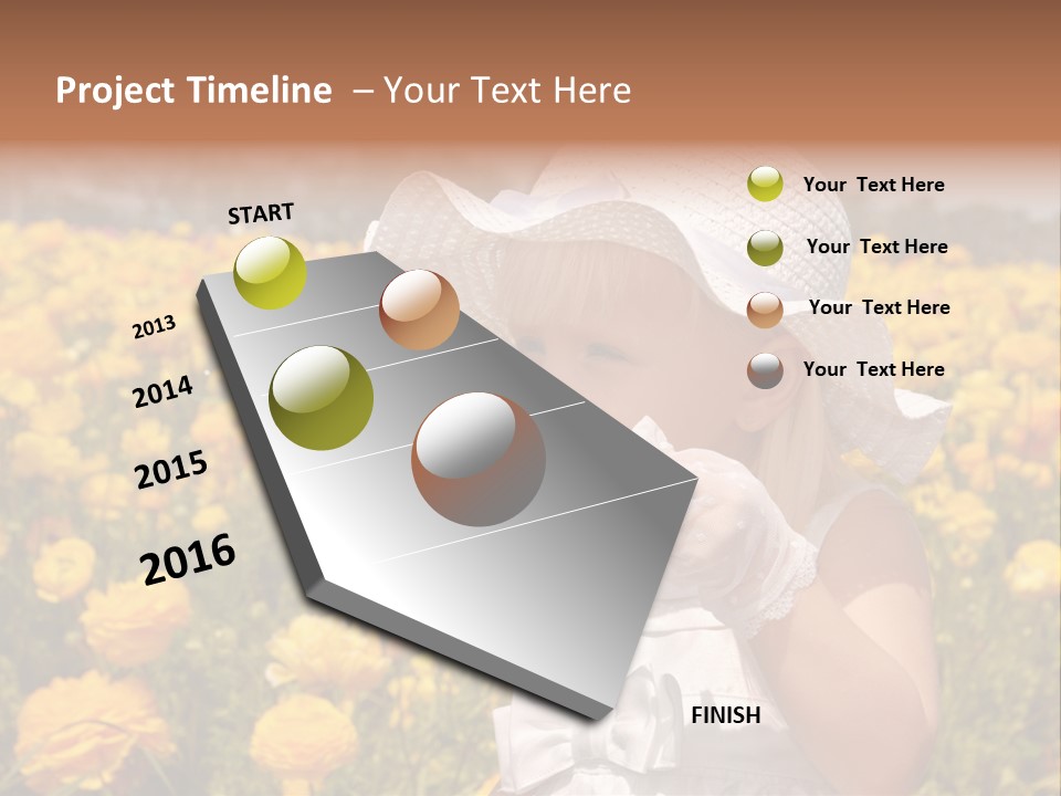 Little Child Blowing Bubbles PowerPoint Template