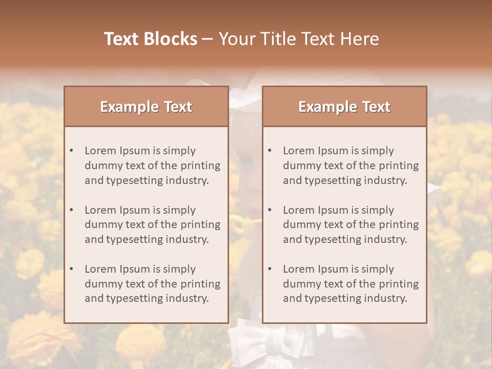 Little Child Blowing Bubbles PowerPoint Template