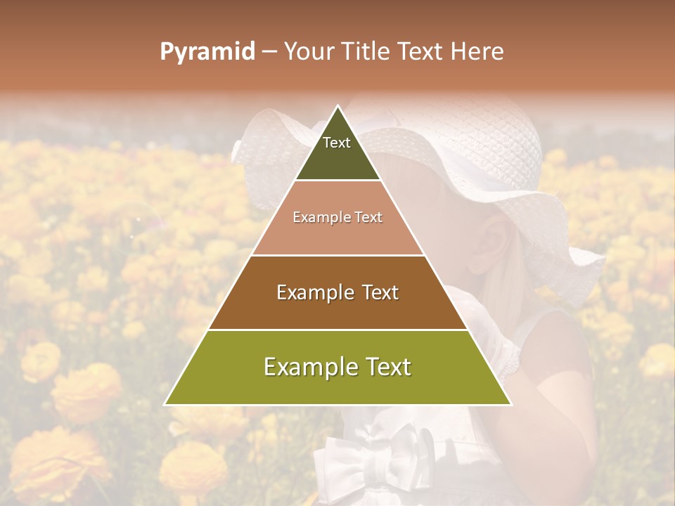 Little Child Blowing Bubbles PowerPoint Template