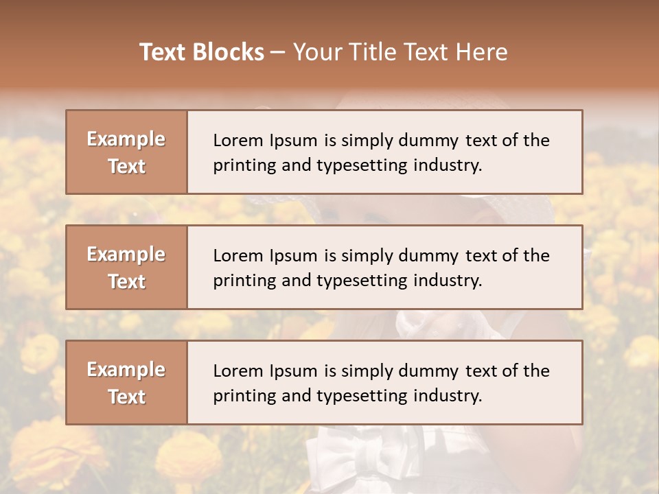 Little Child Blowing Bubbles PowerPoint Template