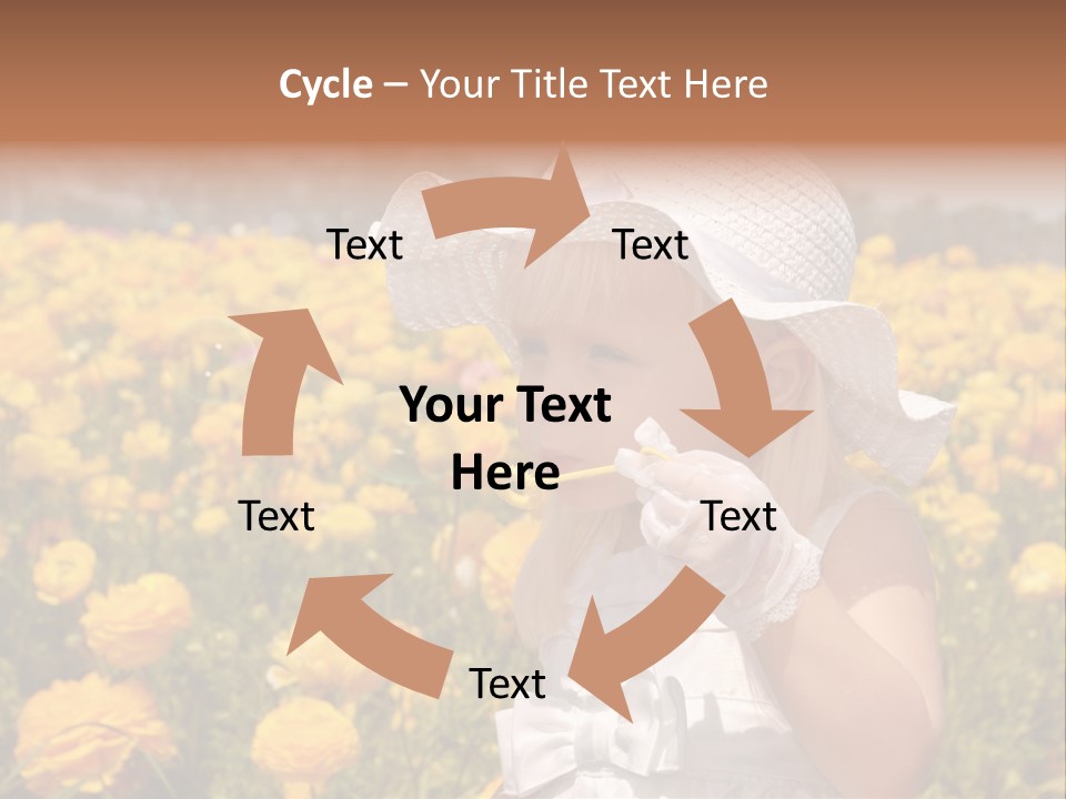 Little Child Blowing Bubbles PowerPoint Template