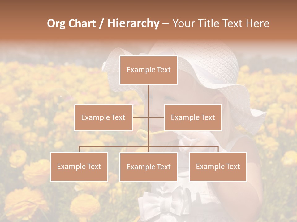 Little Child Blowing Bubbles PowerPoint Template