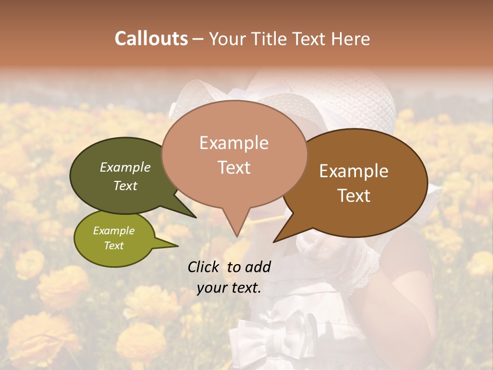 Little Child Blowing Bubbles PowerPoint Template