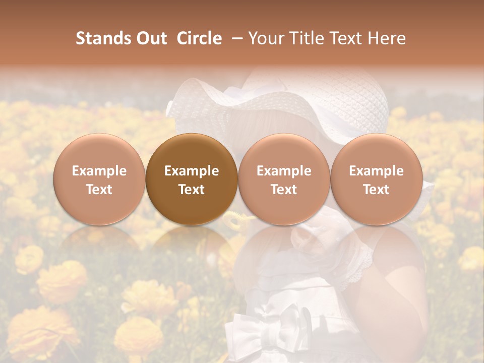 Little Child Blowing Bubbles PowerPoint Template