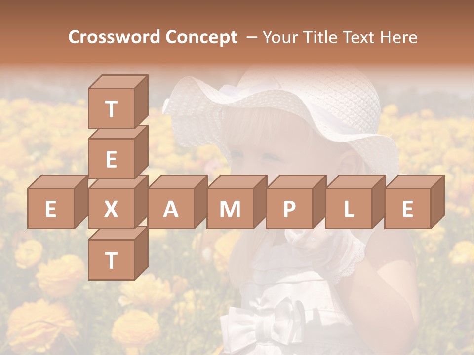 Little Child Blowing Bubbles PowerPoint Template