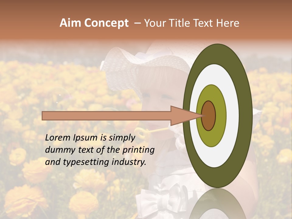 Little Child Blowing Bubbles PowerPoint Template