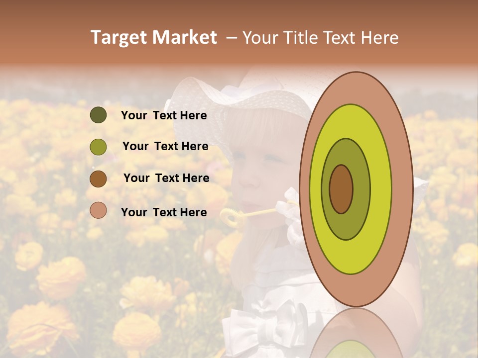 Little Child Blowing Bubbles PowerPoint Template