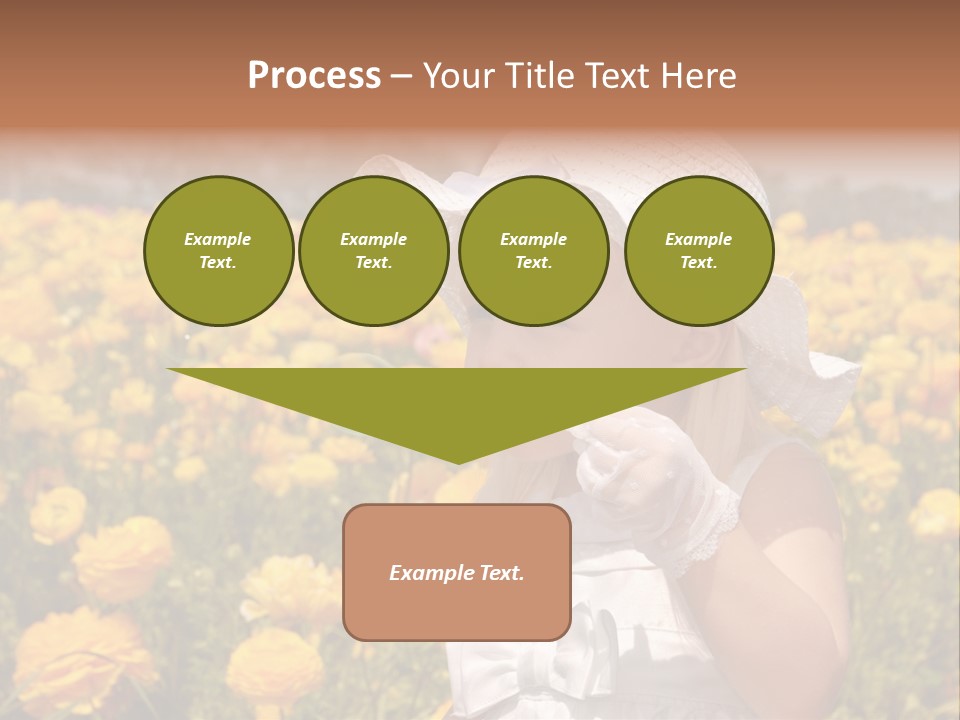 Little Child Blowing Bubbles PowerPoint Template