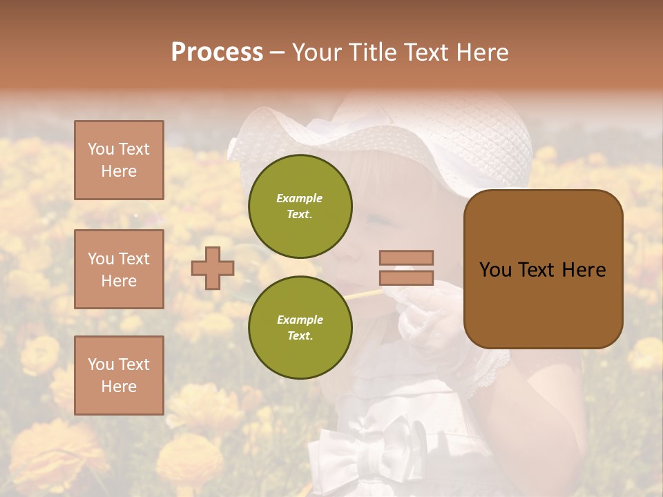 Little Child Blowing Bubbles PowerPoint Template