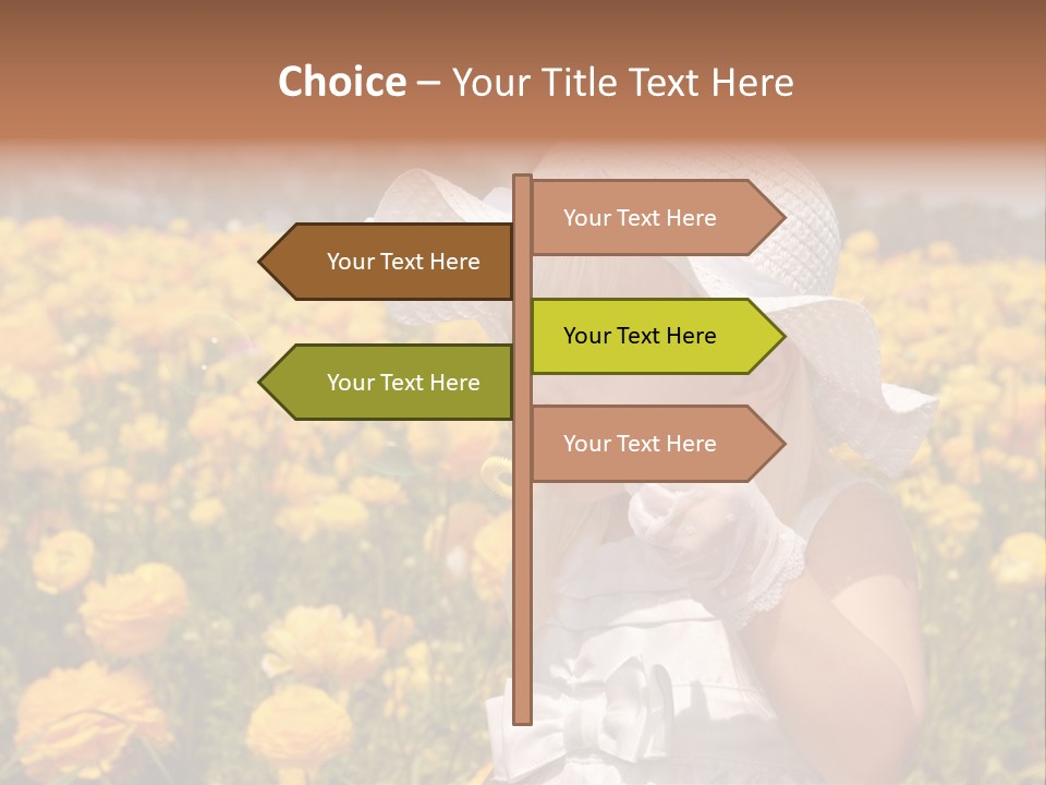 Little Child Blowing Bubbles PowerPoint Template