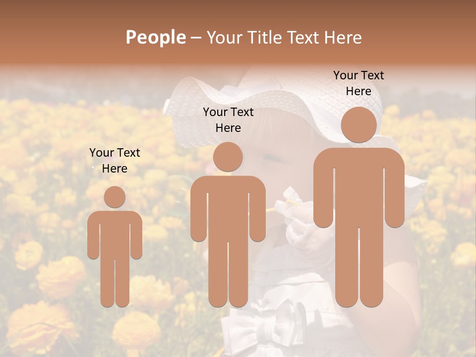 Little Child Blowing Bubbles PowerPoint Template